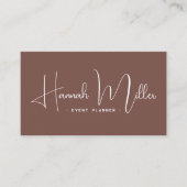 Terracotta | Modernes Elegantes Minimalistisch Visitenkarte (Vorderseite)