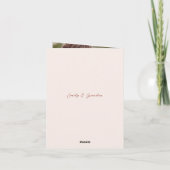 Terracotta Modernes Foto Hochzeit Danke Karte (Rückseite)