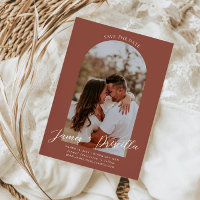 Terracotta Modernes Foto Hochzeit