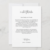 Terracotta Modernes Minimalistisches Hochzeitsappa Dankeskarte (Rückseite)