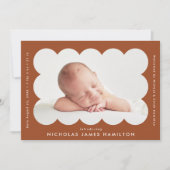 Terracotta Modernes skaliertes Foto Ankündigung (Vorderseite)