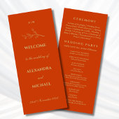 Terracotta Monogram Botanische Minimalistische Hoc Programm