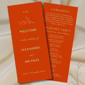 Terracotta Monogram Botanische Minimalistische Hoc Programm