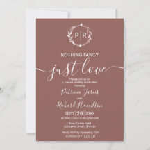 Terracotta Monogram Calligraphy Foto Wedding