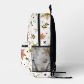 Terracotta Monogram Florals Bedruckter Rucksack (Rechts)
