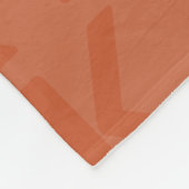 Terracotta Monogram Musterskriptname Fleecedecke (Ecke)