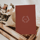 Terracotta Monogram Wedding Begleitkarte