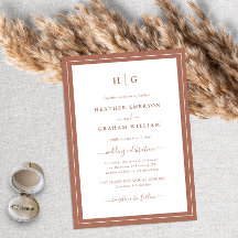 Terracotta Monogram Wedding
