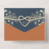 Terracotta Monogram Wedding QR Code All In One Einladung (Rückseite)