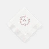 Terracotta Monogram Wedding Serviette (Ecke)