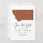 Terracotta Montana Karte Minimalistisches Skript H (Vorderseite)