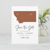 Terracotta Montana Karte Minimalistisches Skript H (Stehend Vorderseite)