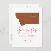 Terracotta Montana Karte Modernes Skript Save the (Vorne/Hinten)