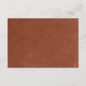 Terracotta Moody Floral Wedding Details Karte (Rückseite)