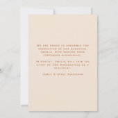 Terracotta Moon Abschluss Foto Ankündigung Karte (Rückseite)