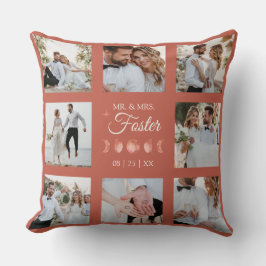Terracotta Moon Mr. & Mrs. Foto Throw Pillow Kissen