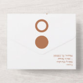 Terracotta Moon Phases Formen Wedding All In One Einladung (Rückseite)