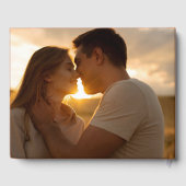 Terracotta Mountain Floral Wedding Photo Gästebuch (Rückseite)