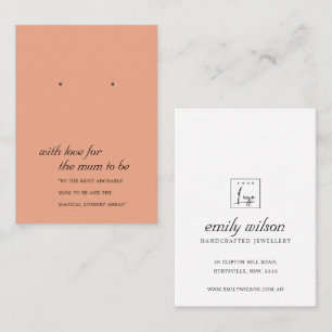 TERRACOTTA MUM ZU SEGELN EARRING DISPLAY CARD PLATZKARTE