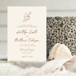 Terracotta Muschel Beach Ocean Hochzeit in Urlaubs Einladung<br><div class="desc">Terracotta Muschel Moderne Ivory Beach Ocean Hochzeit in Urlaubsort Einladungskarte. Feiern Sie Ihren besonderen Tag mit dieser eleganten und wunderschönen Einladungskarte für Ihre Hochzeit, um Ihren besondere Anlass zu verschönern. Alle Texte sind so vorbereitet, dass Sie sie einfach und schnell mit Ihren eigenen Details personalisieren können. Wenn Sie weitere Anpassungen...</div>