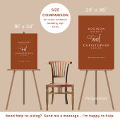 Terracotta Names Moderne Minimalistische Hochzeit  Acrylschild