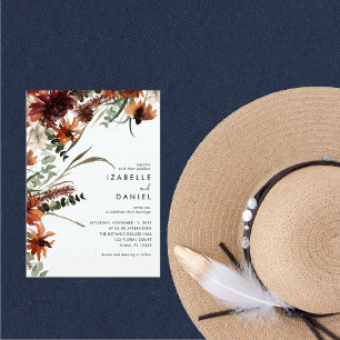 Terracotta Natural Rustic Wedding Flyer Einladung