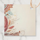 Terracotta natürliche Vintage Hochzeit Geschenkanhänger (Rückseite)