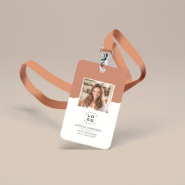 Terracotta natürliches modernes minimales Foto abs Ausweis