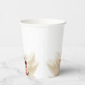 Terracotta Navy Blue Floral Boho Die perfekte Misc Pappbecher (Rechts)