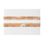 Terracotta Navy Blue Floral Wedge Einladungsbanderole (Rückseitenbeispiel)