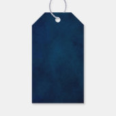 Terracotta Navy Blue Geometric Wedding Willkommen Geschenkanhänger (Rückseite)