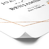 Terracotta Navy Blue Greenerity Wedding Willkommen Poster (Ecke)