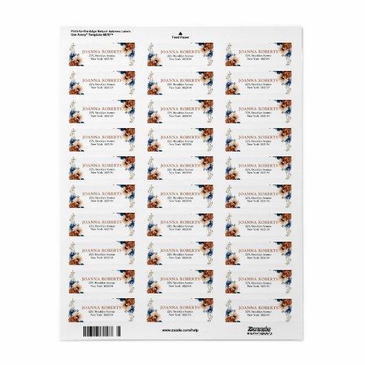 Terracotta Navy Blue Greenery Geometric Wedding (Vorne)