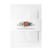 Terracotta Navy Blue Greenery Geometric Wedding Einladungsbanderole (Vorderseite Beispiel)