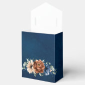 Terracotta Navy Blue Greenery Geometric Wedding Geschenkschachtel (Geöffnet)
