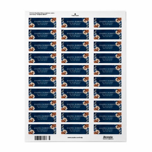 Terracotta Navy Blue Greenery Geometric Wedding La (Vorne)