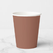 Terracotta Navy Blue Greenery Geometric Wedding Pappbecher (Rückseite)