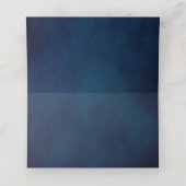 Terracotta Navy Blue Greenery Geometric Wedding Pl Platzkarte (Innenseite Aufgefaltet)