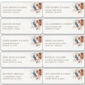 Terracotta Navy Blue Guest Name Aufkleber (Vorderseite)