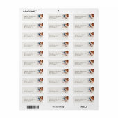 Terracotta Navy Blue Pampas Grass Rücksendeadresse (Vorne)