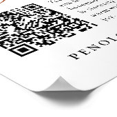 Terracotta Navy Blue Wedding Honeymoon Fund signie Poster (Ecke)