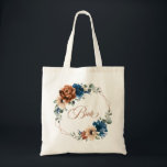 Terracotta Navy Greenery Geometric Wedding Bride Tragetasche<br><div class="desc">Elegantes Navy Blau,  Terracotta ,  Orange erthy floral Thema Hochzeitstuben Tasche mit elegantem Bouquet von Navy Blau,  Terracotta Rose Peonies und grüne eucalyptus Blätter. Bitte kontaktieren Sie mich für Hilfe bei der Anpassung oder wenn Sie ein anderes Produkt mit diesem Design benötigen.</div>