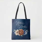 Terracotta Navy Greenery Mutter der Bride Tasche (Vorderseite)