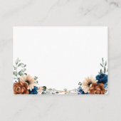 Terracotta Navy Greenery Raten Sie wie viele Kisse Begleitkarte (Rückseite)