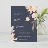 TERRACOTTA NAVY WATERCOLOR FLUSSBREITE EINLADUNG (Stehend Vorderseite)