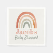 Terracotta-neutrale Regenbogenbrause Serviette (Vorderseite)