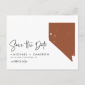 Terracotta Nevada Staat Karte QR Code Save the Dat (Vorderseite)