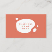 Terracotta Niedlicher Minimalistischer Salon Coffe Treuekarte (Vorderseite)
