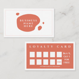 Terracotta Niedlicher Minimalistischer Salon Coffe Treuekarte