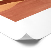 Terracotta night, abstrakte Landschaft Poster (Ecke)